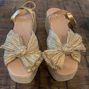 Loeffler Randall Posey Bow Espadrille - Gold Size 39